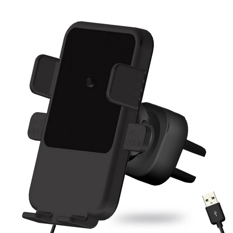 

Adjustable Car Phone Holder 3 Types Air Vent/CD Port/Suction cup QI Car Phone Holder Wireless Charger Gravity Mount Holder