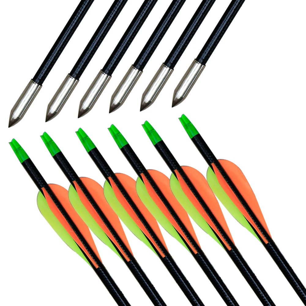wholesale 48pcs Archery fiberglass Arrow for archeryin Bow & Arrow