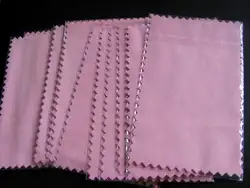 50 шт. 10*7 см Розовый Серебряный польский OPP сумки ткань для Серебряный Золотой очиститель ювелирных изделий ткань замши Материал
