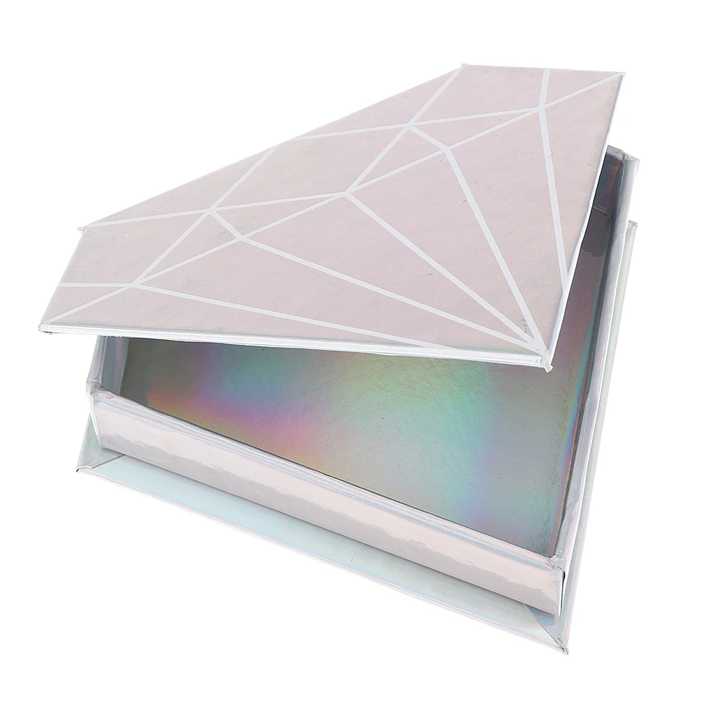 Magnetic Diamond-Shaped False Eyelash Storage Case Lashes Organizer Container Eye Lash Holder Box - Durable & Portable