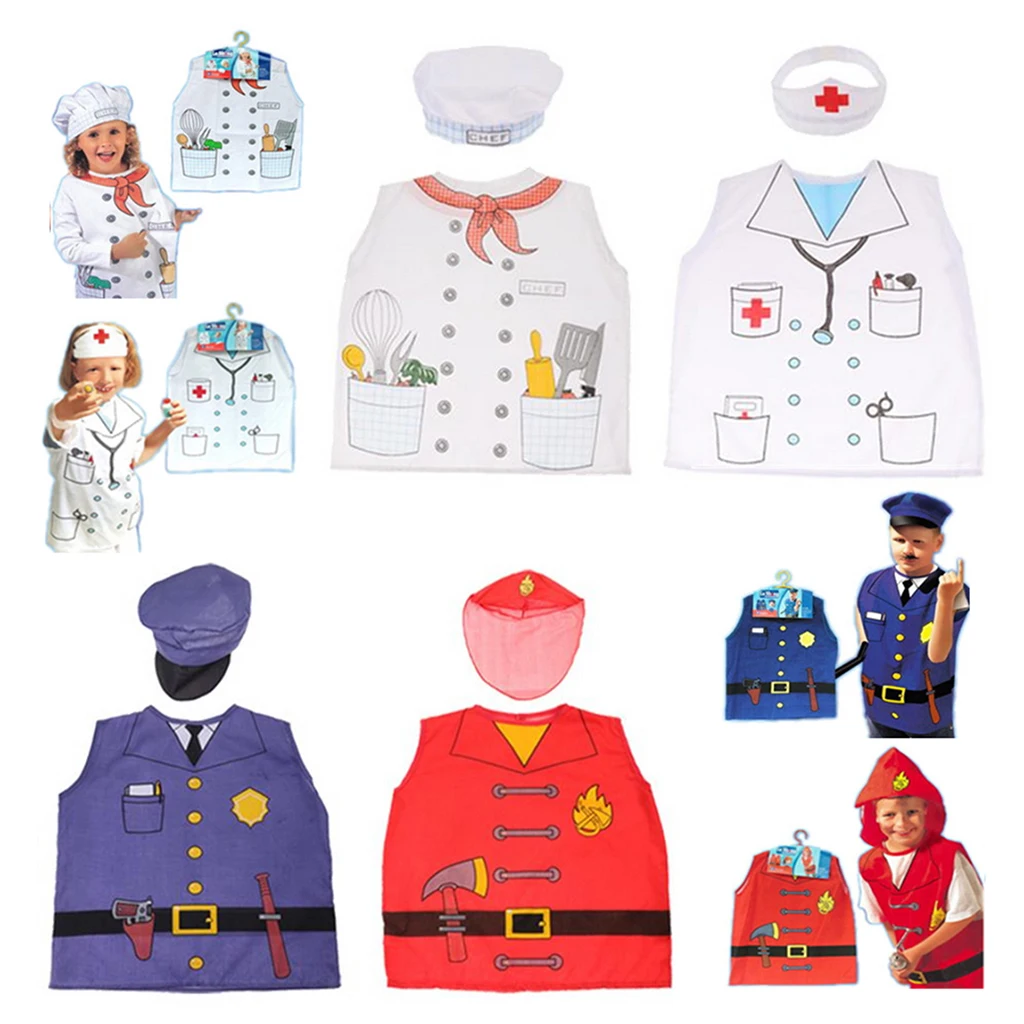 High quality Kindergarten Performance Props Role-Playing Costumes for pretend play  Doctor Occupations toys