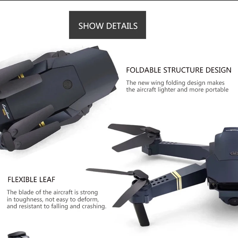 E58 drone HD aerial 1080PWiFi picture transfer folding Quadcopter fixed height hover one key return RC helicopter VS XY4  SH5 