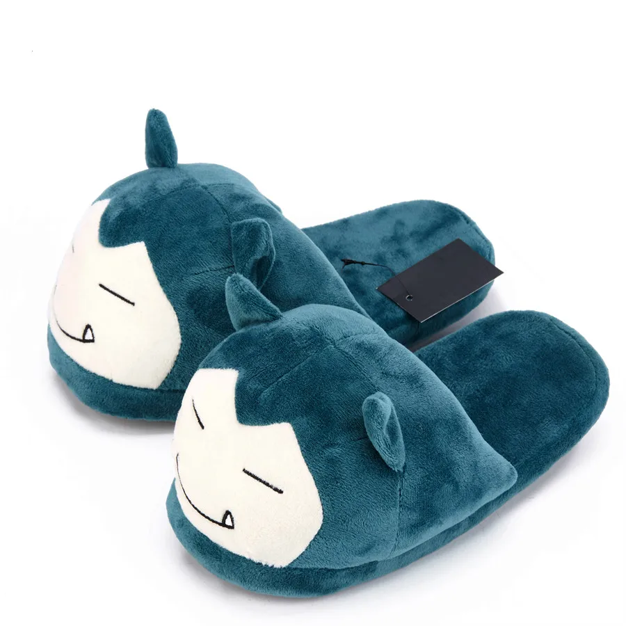 

Dropshipping Women Anime Cartoon Pokemon Slippers Lovers Warm Woman Slippers Elf Ball Pikachu Go Plush Shoes Home House Slippers