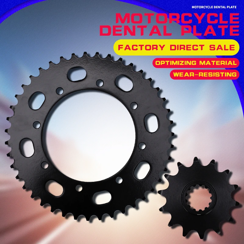 

Motorcycle Accessories A set Front and Rear Sprocket Chain For Kawasaki KLE250 KLE 250
