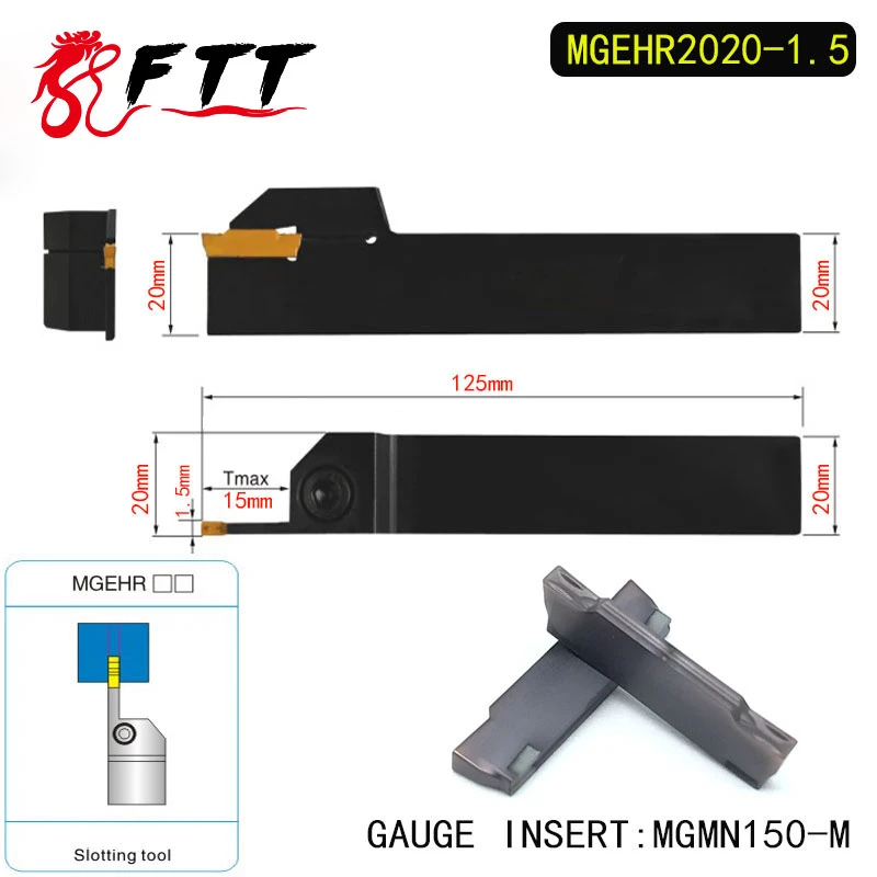 MGEHR2020-1.5 экстермальные инструменты для партинга и рифленый токарный держатель для MGMN150 вставка правая рукоятки MGMN 150