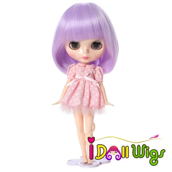 Высокотемпературный фиолетовый мягкий синтетический Лавандовый парик для Bly the/Pullip куклы