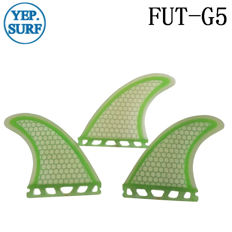 Серфинговые плавники Quilhas Future Fin G5 светильник, зеленые сотовые Стекловолоконные плавники, доски для серфинга, размер M, 3 штуки в комплекте