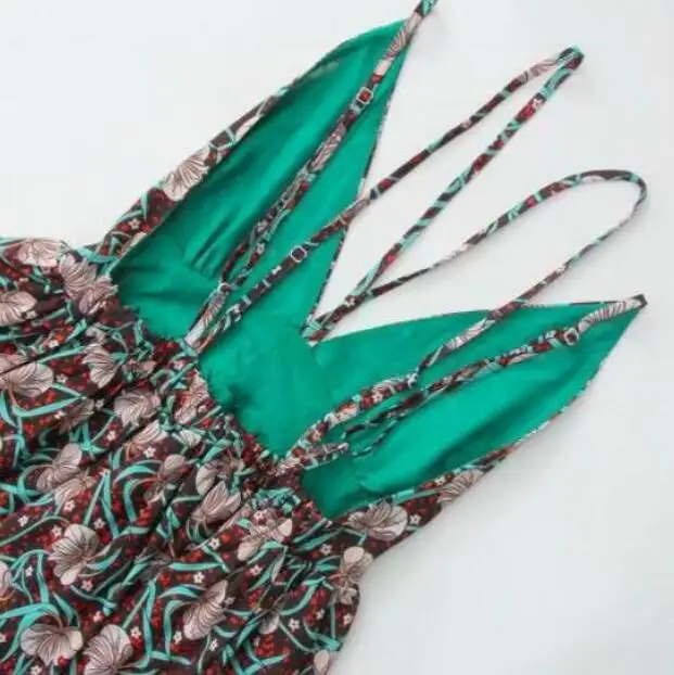 

2019 new printed sling Mini Dress beach dresses