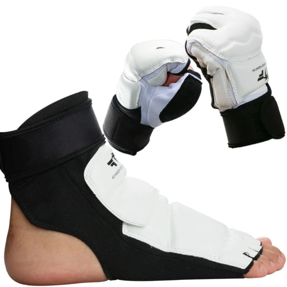 Half Finger Taekwondo Hand gloves foot guard TKD protectors Fighting