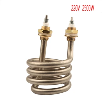 安い 蒸留水機械式電気ヒートパイプ 10 ミリメートル 2500 ワットスパイラルステンレス鋼の浸漬ヒーター要素