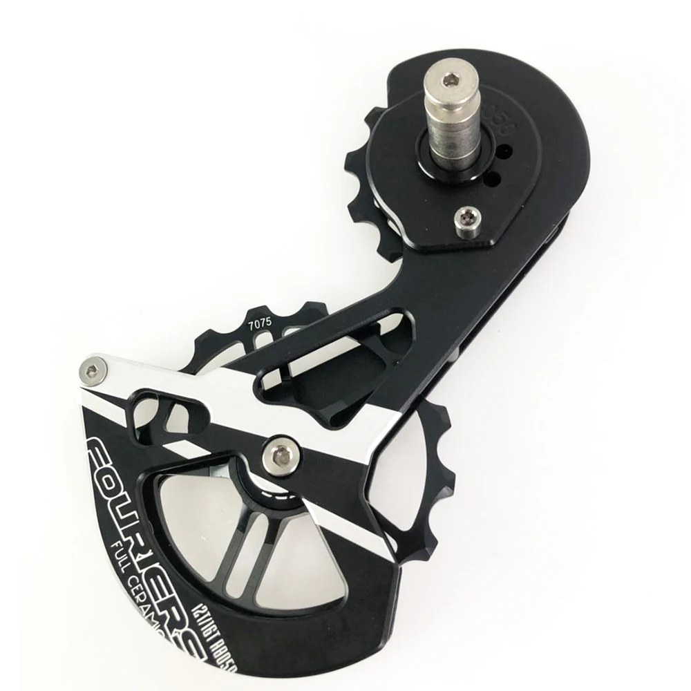 Fouriers Road Bike parte trasera de la jaula de cerámica polea Jockey rueda Drivetrain Oversize 12 T 16 T para RD 8050 bicicleta partes Fouriers Road Bike parte trasera de la jaula de cerámica polea Jockey rueda Drivetrain Oversize 12 T 16 T para RD 8050 bicicleta partes