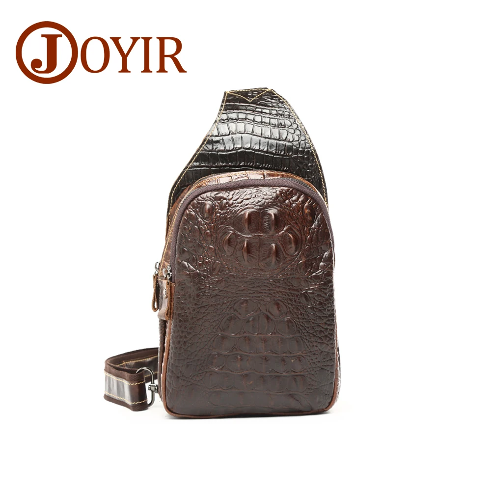 

JOYIR Genuine Leather Crossbody Bags Men Casual Messenger Chest Bag Brand Designer Male Men's Single Shoulder Bag for Men 1303