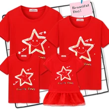 Семейные Комплекты Одежда «Мама и я» футболка с короткими рукавами платье для мамы и дочки одинаковые комплекты для семьи