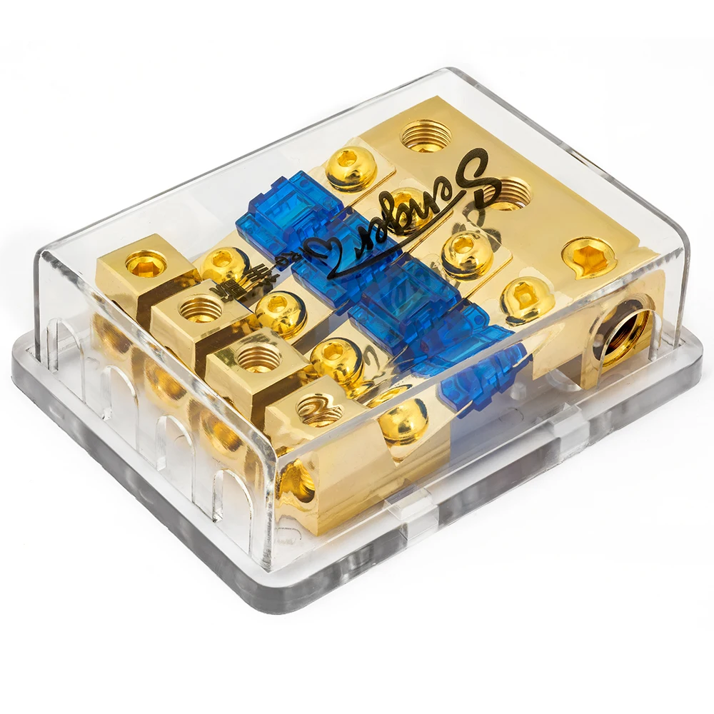Pure copper Car Auto Vehicles Audio Amplifier 1 in 4 ways Out Fuse Holder Fuse font
