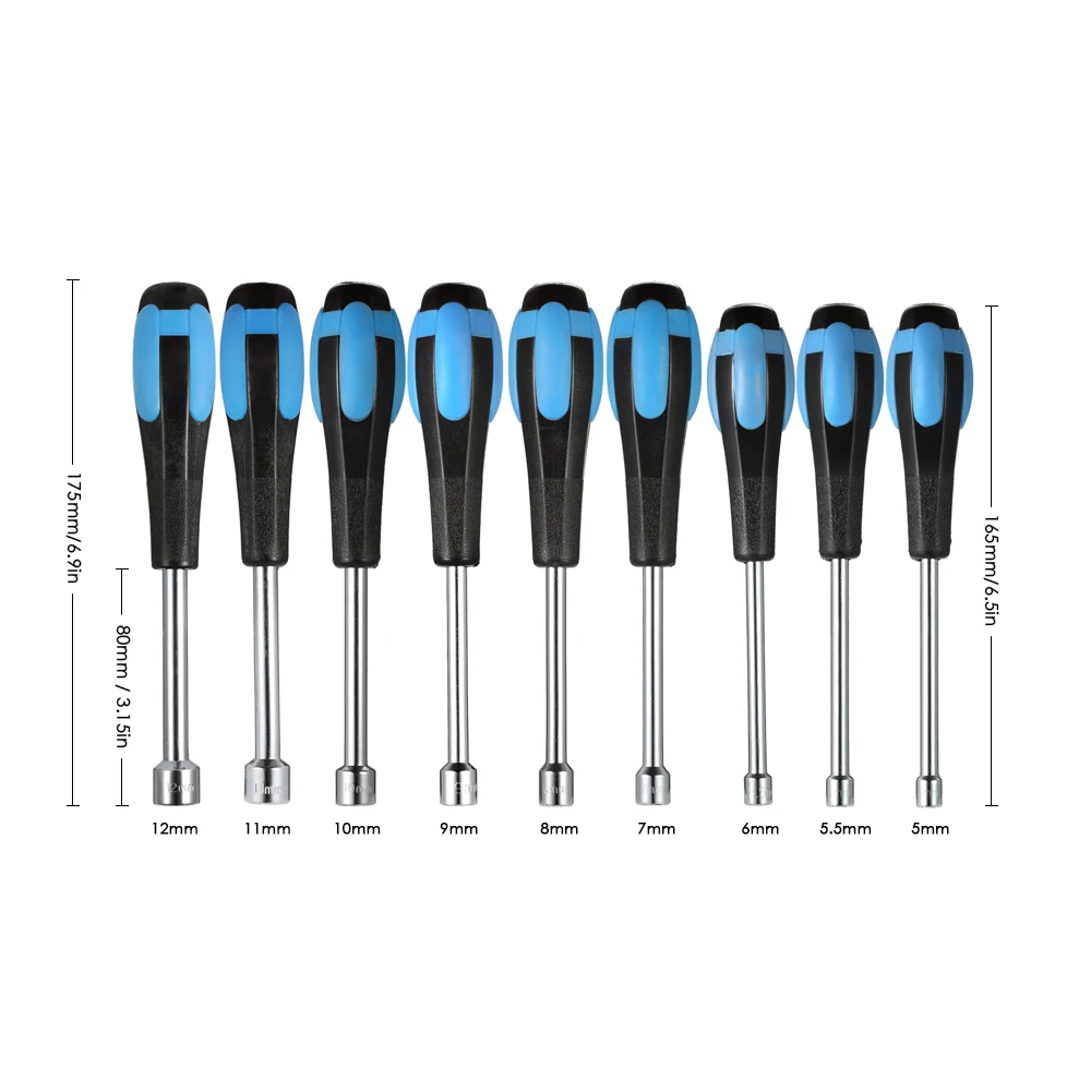 Goede Kopen 9 Stks Set Defferent Grootte Holle As Moer Driver Set