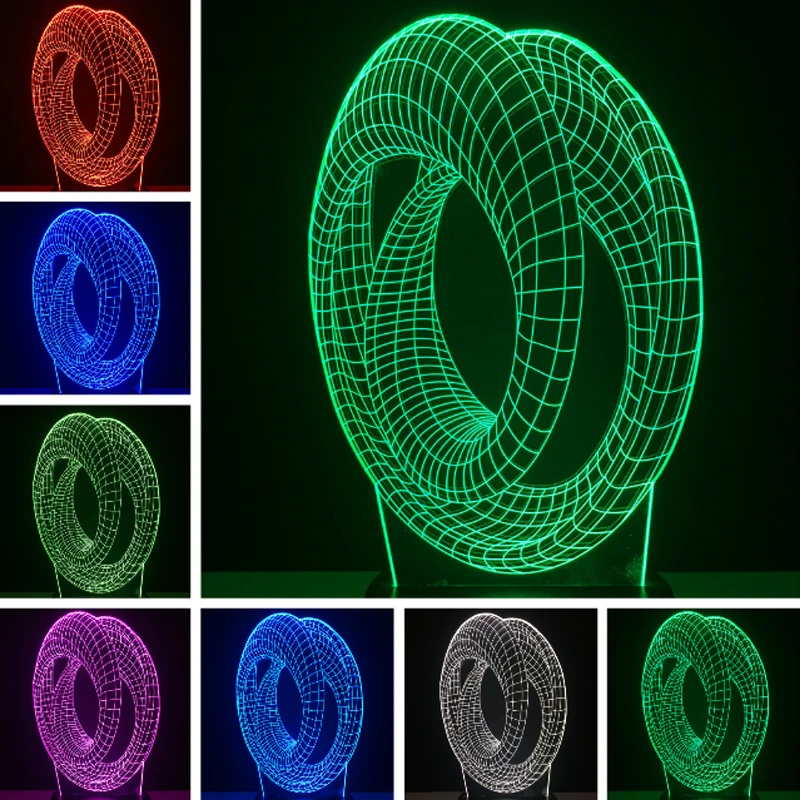Lamparas de mesa noche infantil современные детские светодиодные 3D настольные ночники иллюзия