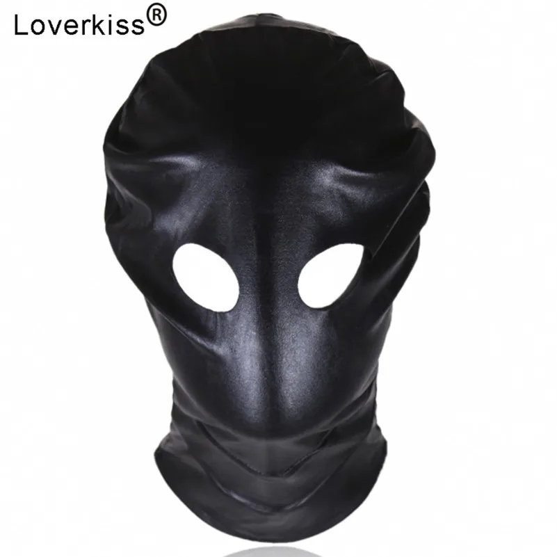 Loverkiss Фетиш маска BDSM латексная капот бондаж для взрослых секс игры удерживающая