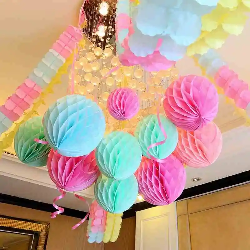 New 10''(25cm) Decorative Tissue Paper Lantern Ball Flower