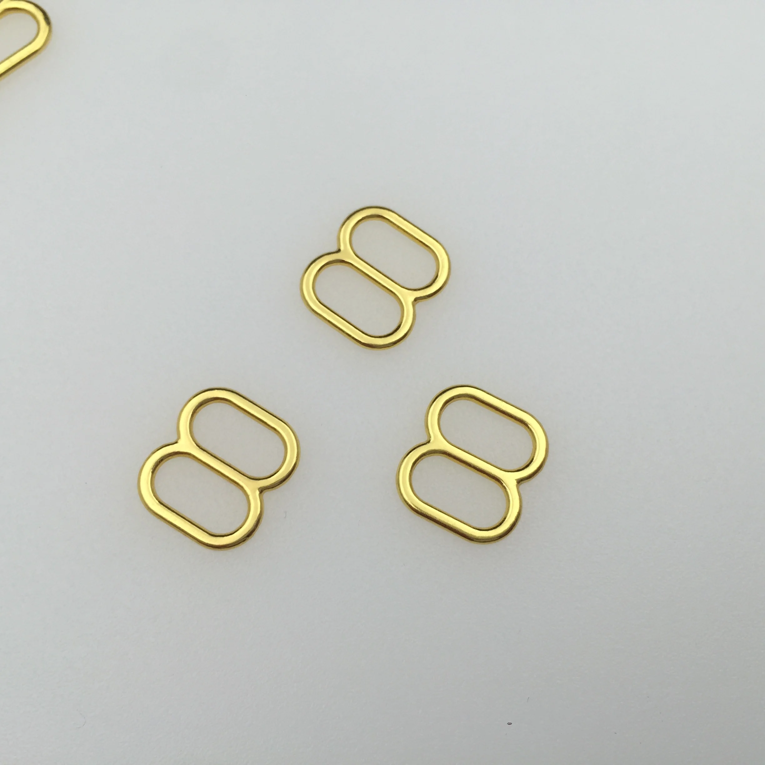 

Free shipping Nickle free 100pcs/Lot bra plated sliders adjustment buckle tri glide fig 8