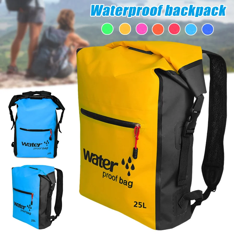 

Waterproof Backpack with Padded Laptop Sleeve for Travel Cycling Camping Hiking Rafting WHShopping