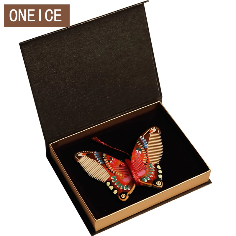 

ONEICE Chinese Nature Comb Wooden Comb Send Girls Birthday Gift Ideas Romantic Gifts Strange Butterfly Wedding Decoration