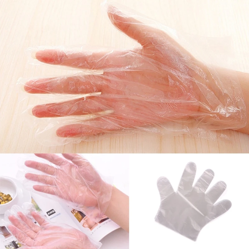

50Pcs/Set BBQ Disposable Gloves Plastic Cleaning Garden Medical Salon Restaurant