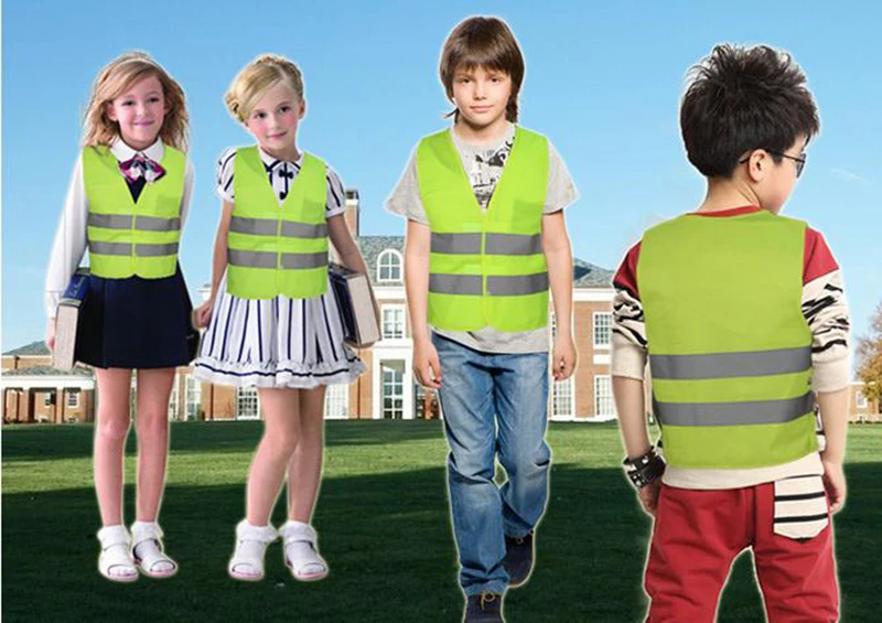 High Visibility Pupil Child Student Kids Reflective Traffic Vest Scooter Cycling Safety Vest Jacket Children Road Reflect Vests