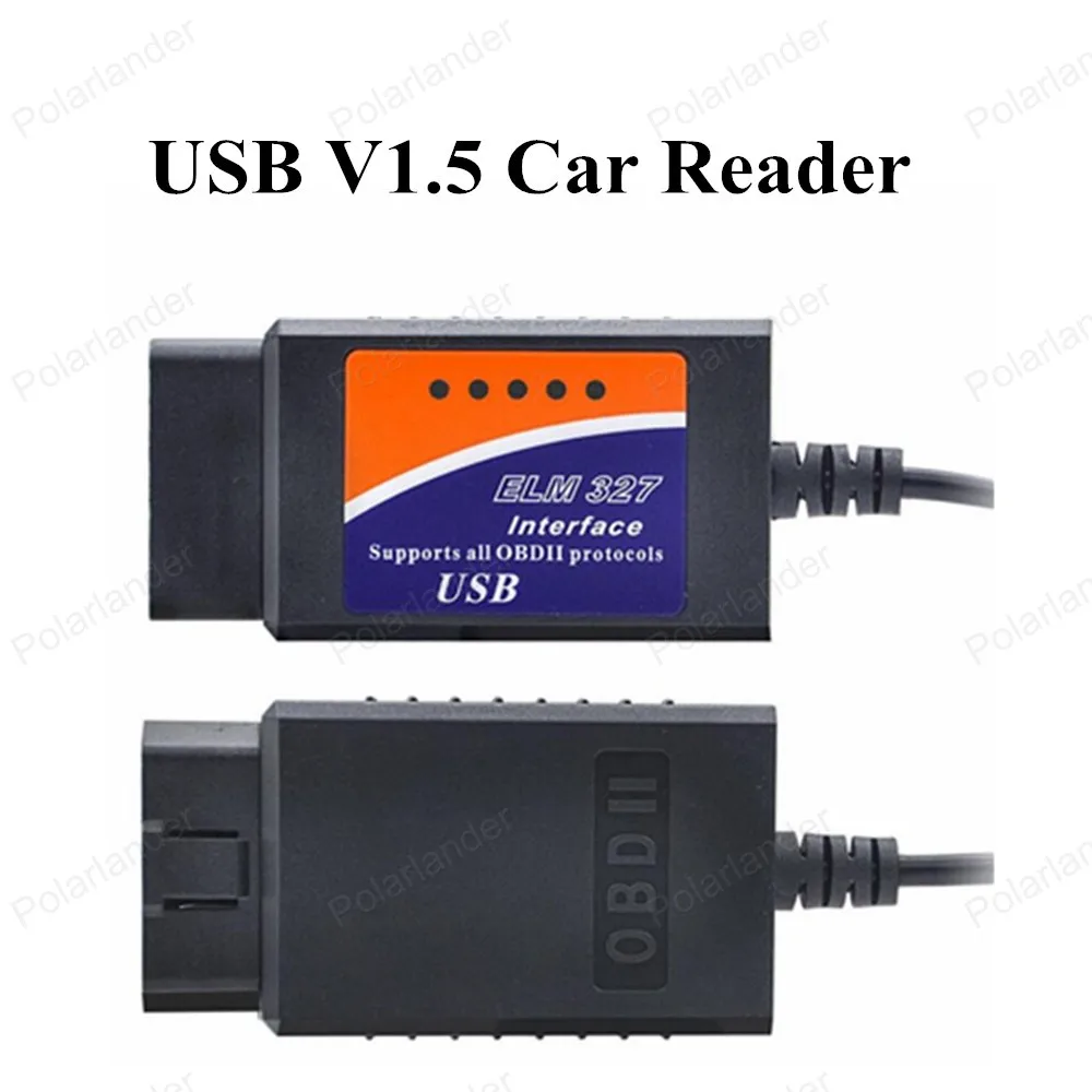 Горячие продать OBD2 ELM327 V1.5 автомобиля Code Reader USB поддерживают все протоколы инструмент диагностики