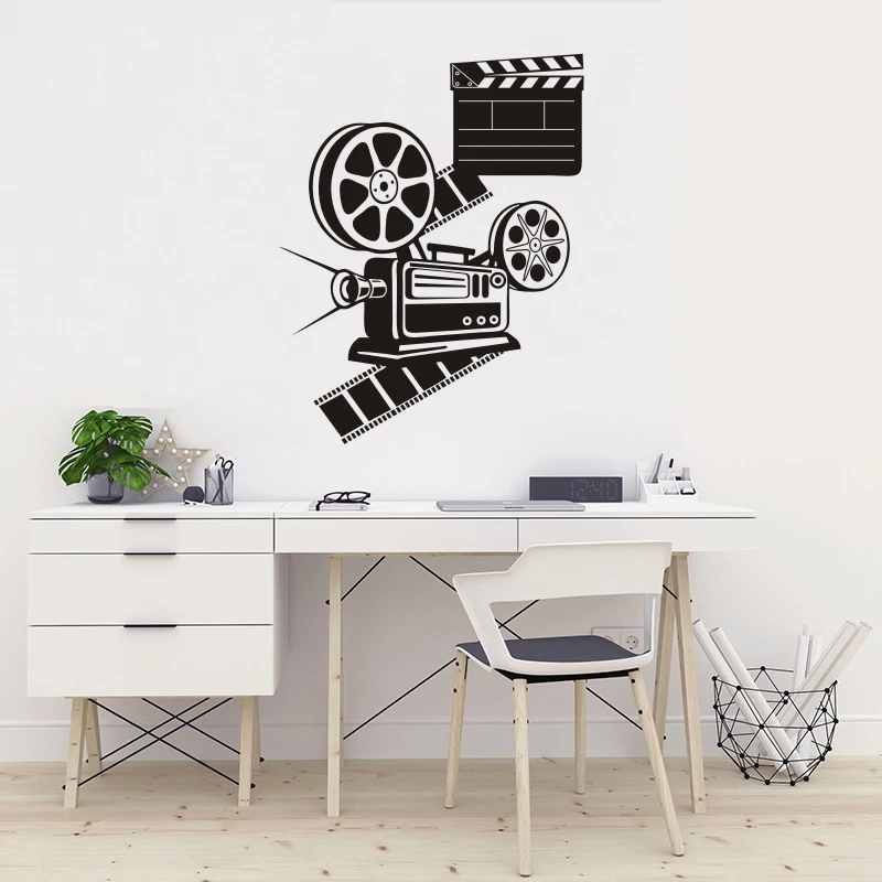 

Wall Decal Movie Lover Film Wall Stickers Cinema Room Decor Removable Vinyl Wall Mural Cinema Room Tools Wall Stickers W153