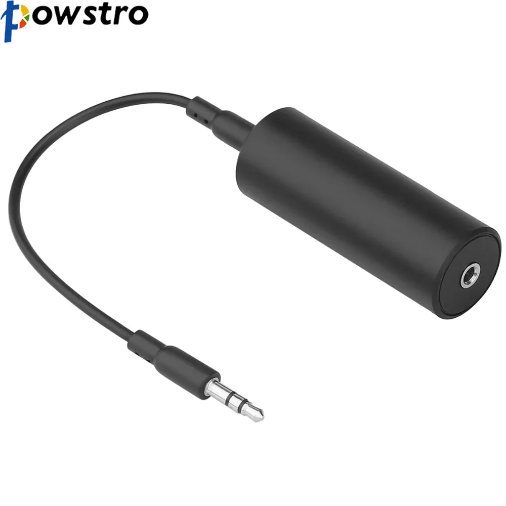 Powstro Ground Loop Anti jamming Device Noise Isolator with 3.5mm Audio