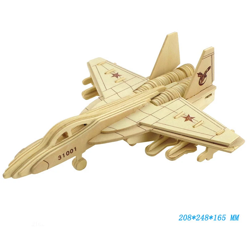 Военная серия 3D игрушка деревянные кубики оружие самолет истребитель строительный блок обучения декоративные игрушки для детей и взрослых подарок - Цвет: Type 2