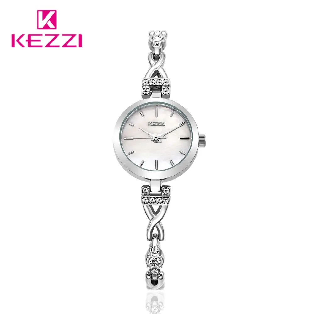 

KEZZI Luxury Top Brand Watch Women Diamond Wristwatch Fashion Quartz Bracelet Gold.Silver  Watch Clock Relogio Montre Kw1497