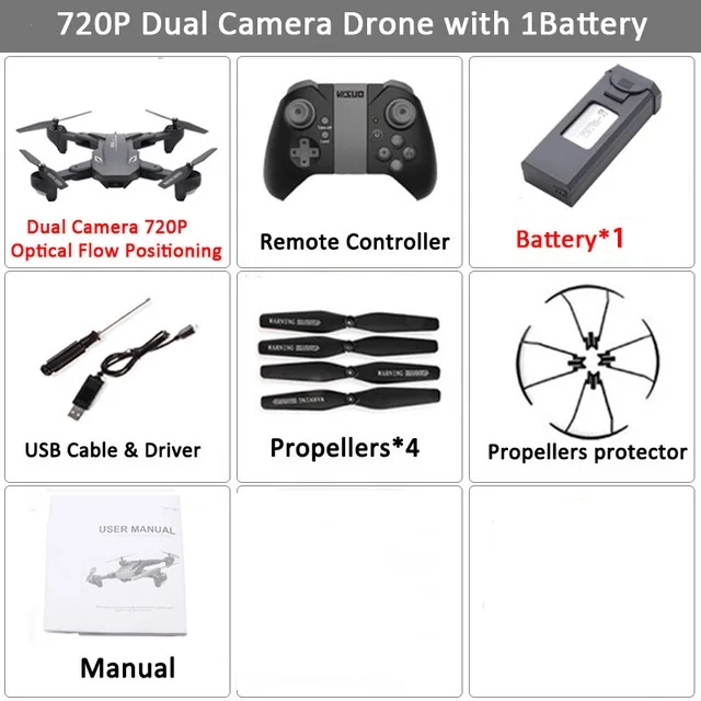 Optical flow Positioning WiFi FPV Drone 4K HD Dual Camera Drone quadcopter RC Helicopter One Key Return Smart Follow Selfie Dron