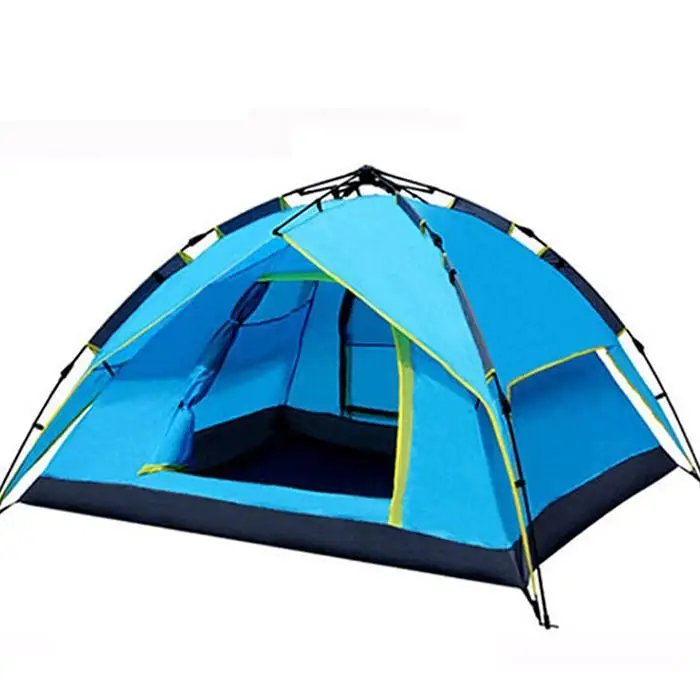 

3-4 Person Portable Outdoor Waterproof Folding Tent Automatic Rope Pulling with Double Layers for Camping Hiking Backpacking