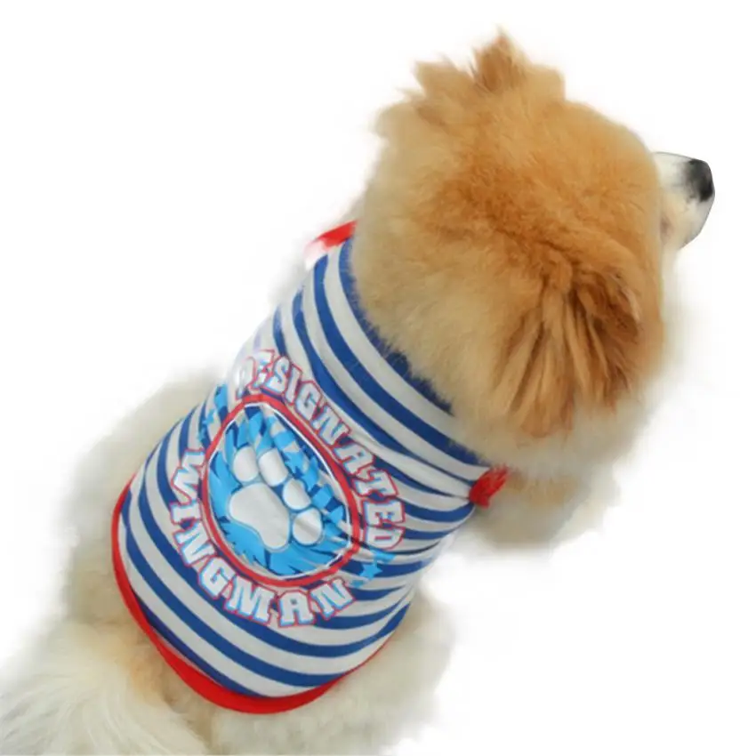 New Fashion Summer Cute Dog Pet Vest Puppy Stripe Cotton T Shirtpet