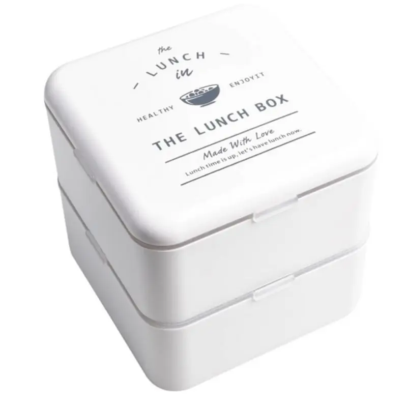 Материал не вредит здоровью Ланч-бокс 2 слоя коробки для обедов бенто микроволновая посуда контейнер для хранения еды Ланчбокс - Цвет: A3