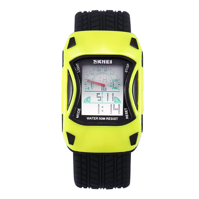 New Toy Car Style Children Digital Watch Kids Cartoon Wristwatch LED