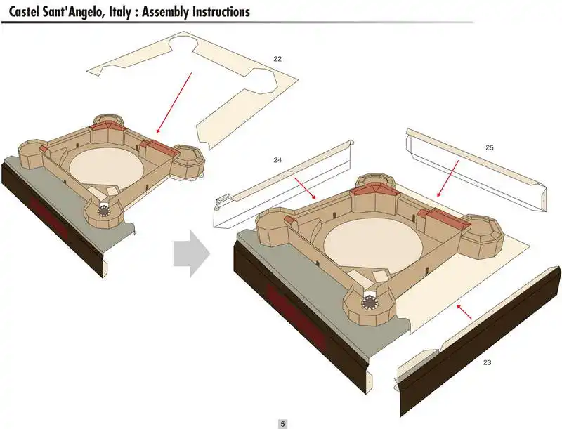 Castel Sant Angelo, Италия Ремесло Бумажная модель Архитектурной 3D Развивающие игрушки DIY ручной работы игра-головоломка для взрослых