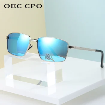 

Men Polarized Sunglasses For Men New Fashion Square Metal Frame Sun Glasses Men Brand Designer Driving Oculos De Sol UV400 O23