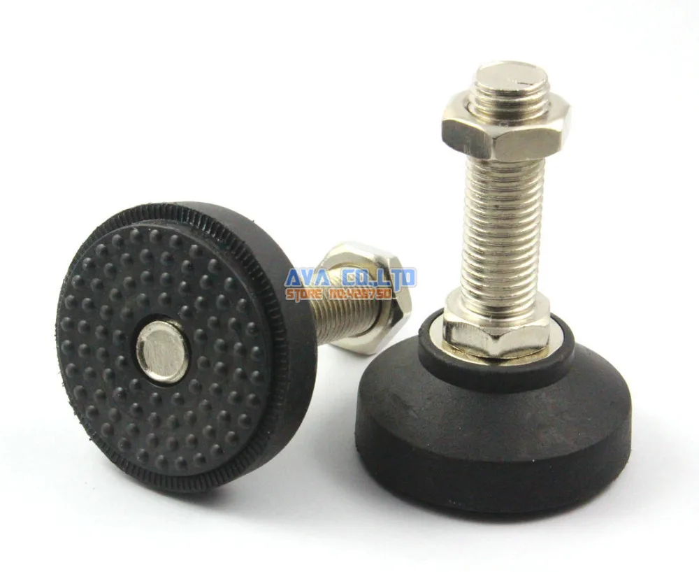 Подножки для выравнивания мебели. 60mm (Oval) Round Plastic Base. Foot Mounting.