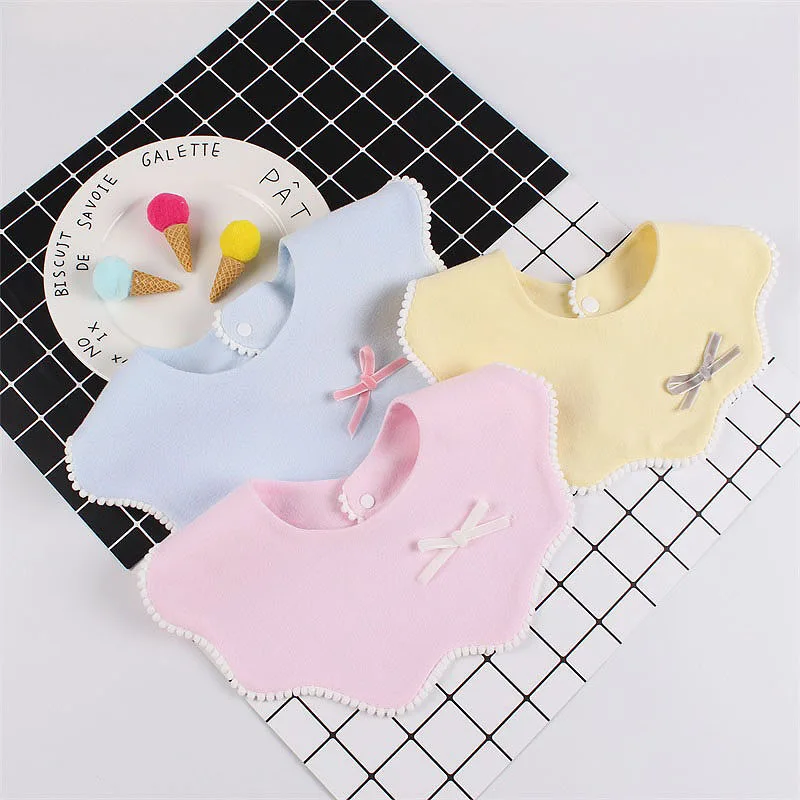 New Cotton Flower Baby Girls Bib 360 Round Bibs For Girls Cute Mouth Towel Infant Boys Baby Saliva Towel Baby Girls Clothing