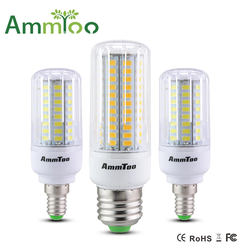 Светодиодная лампа AmmToo 15 Вт 12 9 7 для кукурузы AC220V E27 E14 светодиодная лампада SMD5736