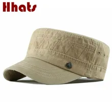 Однотонная хлопковая бейсбольная кепка в стиле милитари, винтажный топ на плоской подошве, мужская шляпа, открытый ретро Спортивный Регулируемый головной убор, пустая плоская бейсболка шляпа, кость