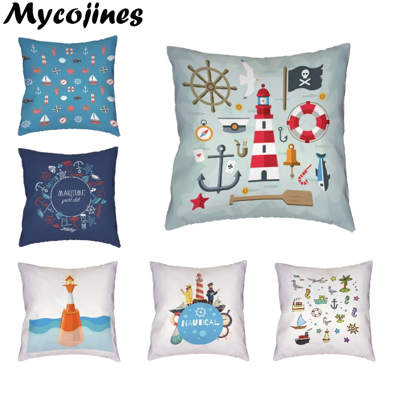 High Quality Cartoon Nautical Pillowcase Sailing Sailor Sailing