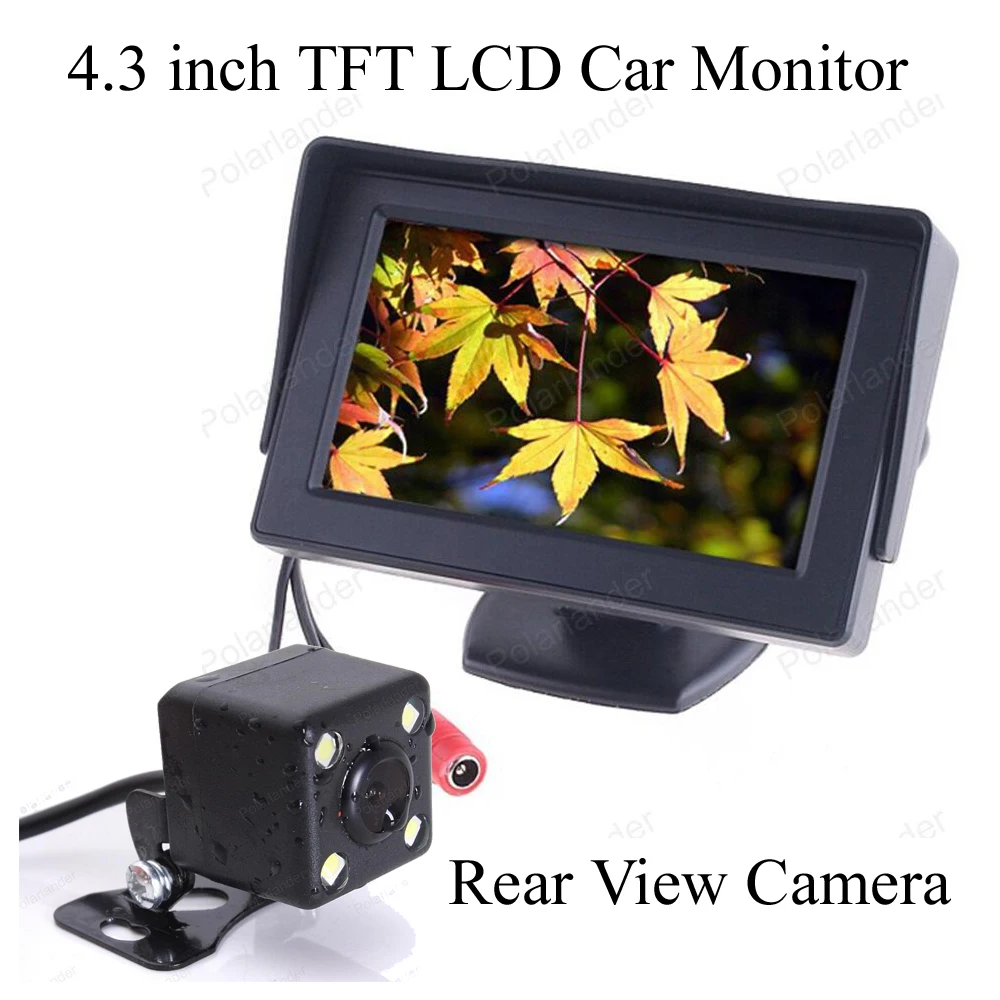 4.3 inch LCD 2 ch video input Car Monitor support car DVD player with 4 LED Waterproof night vision reverse parking camera 4.3 inch LCD 2 ch video input Car Monitor support car DVD player with 4 LED Waterproof night vision reverse parking camera