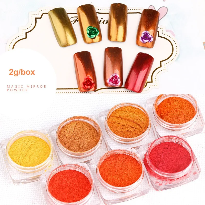

1 pcs Nail Art Mirror Pigment Powder Nail Glitter Dip Powder Rose Gold Shining Chrome Powder Decoration UV Gel Polish Manicure