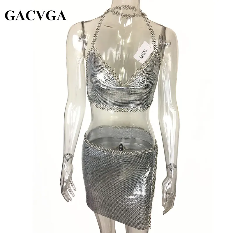 Женский короткий топ GACVGA летняя футболка с металлическими блестками для фитнеса