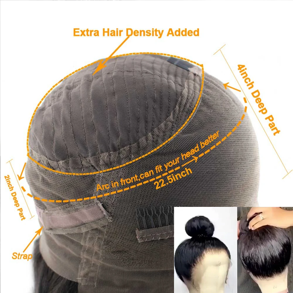 Предварительно выщипать Малайзии 360 Полное Кружева Фронтальная странный прямые человеческие волосы натуральные парики для черный Для женщин реальные парик из волос Реми парик