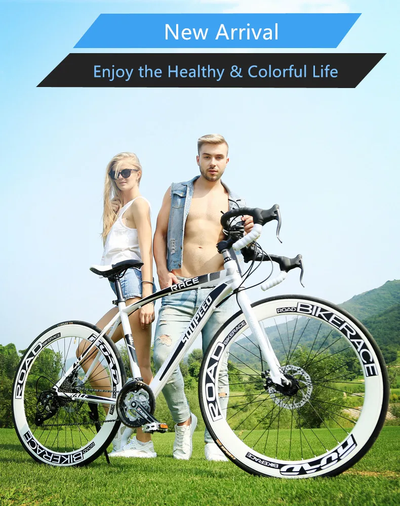 Excellent New Brand Road Bike Carbon Steel Frame 27 Speed 26 inch Wheel Dual Disc Brake Bicycle Outdoor Sport Cycling Racing Bicicleta 0