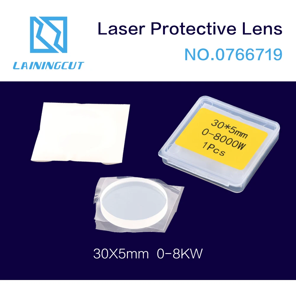 

LSKCSH JGS1 Fused Silica Protective Windows Cover Slides 0766719 30X5mm 0-8000W for Hans WSX Precitec IPG fiber laser cutting